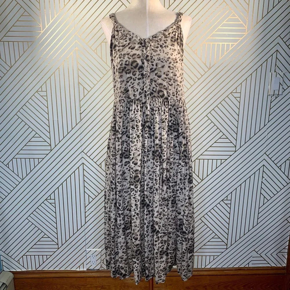 Rebecca Taylor Sleeveless Cheetah Print Dress